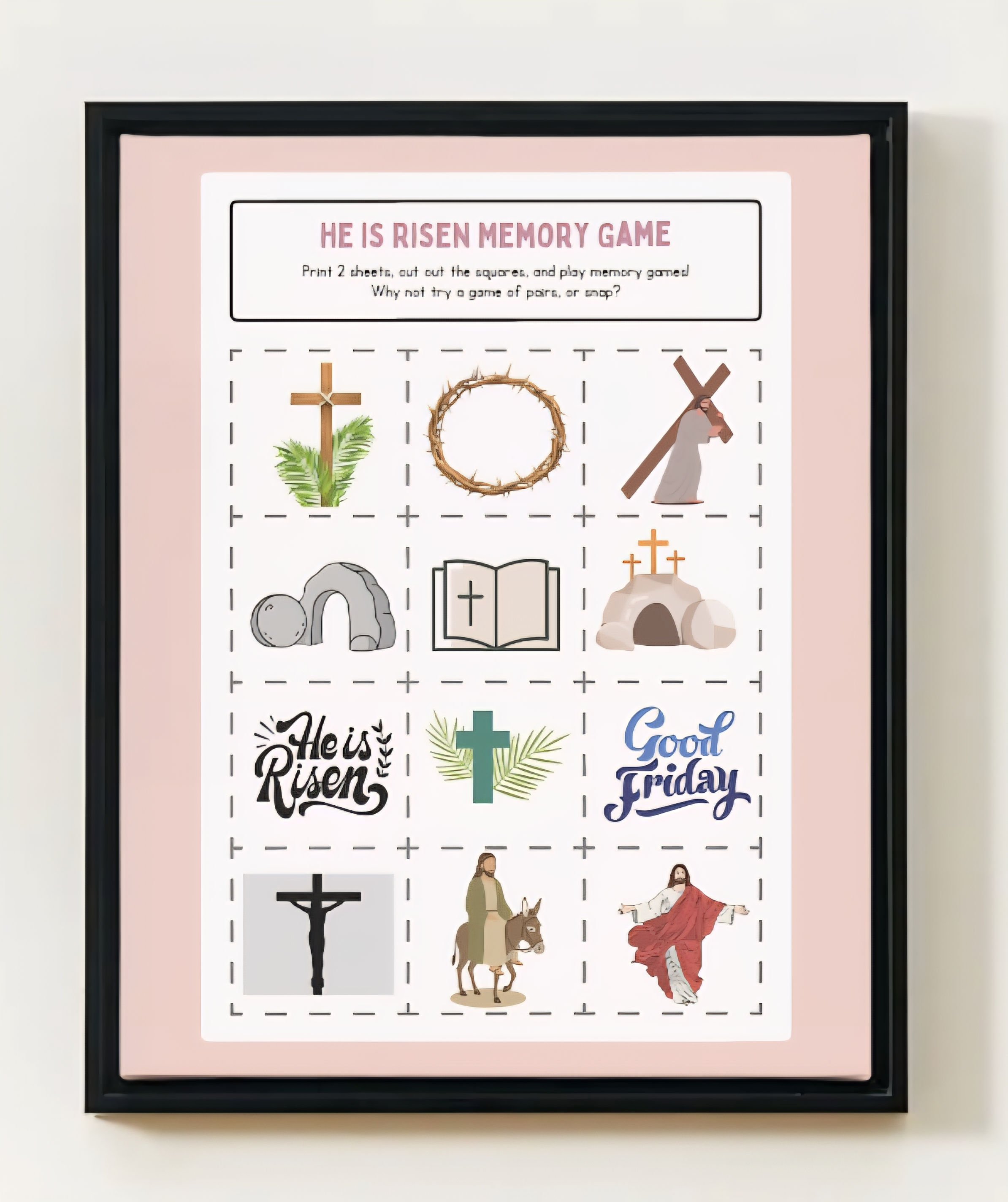 God's Children Coloring Pages, He Is Risen Memory Game, Activity For Kids