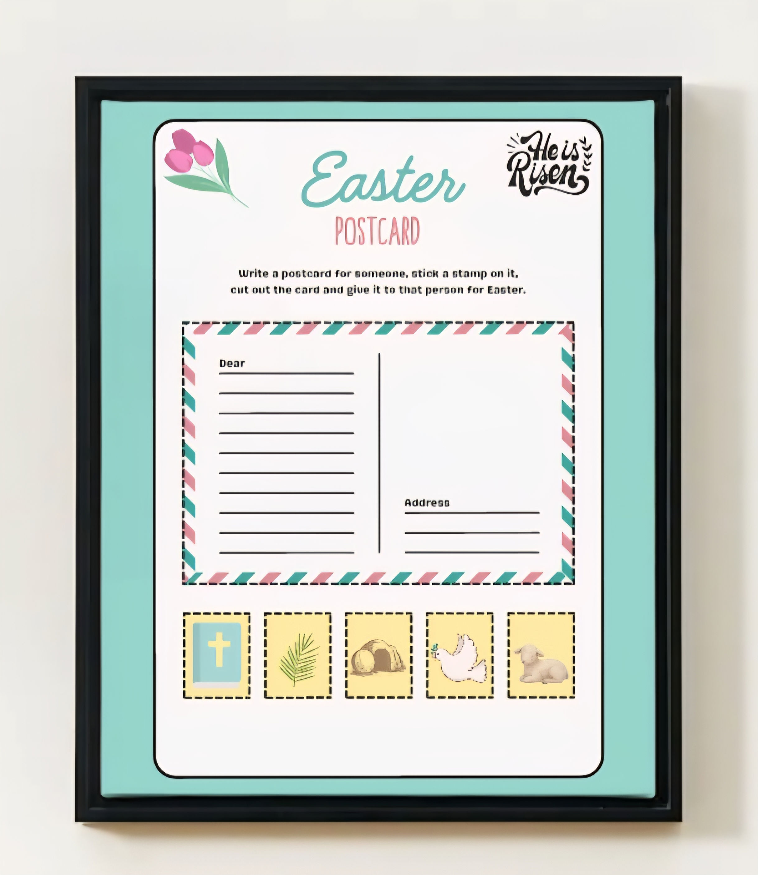 God's Children Coloring Pages, Easter Postcard, Activity For Kids