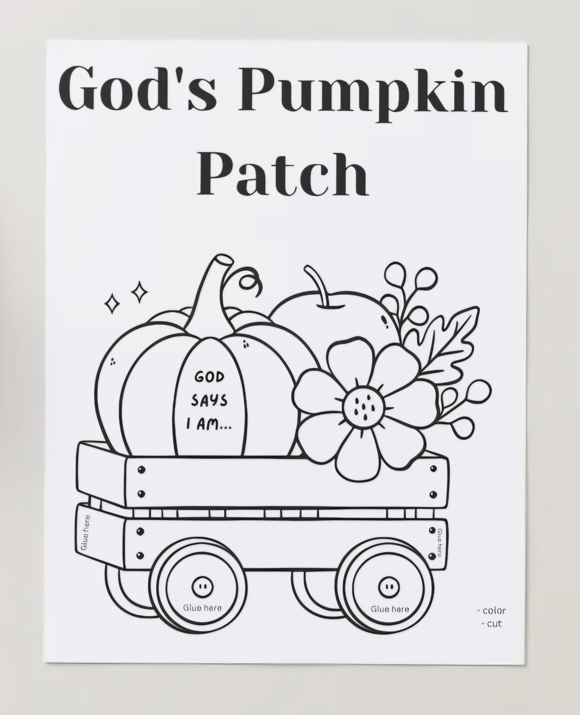God's Children Coloring Pages, God's Pumpkin Patch, Activity For Kids