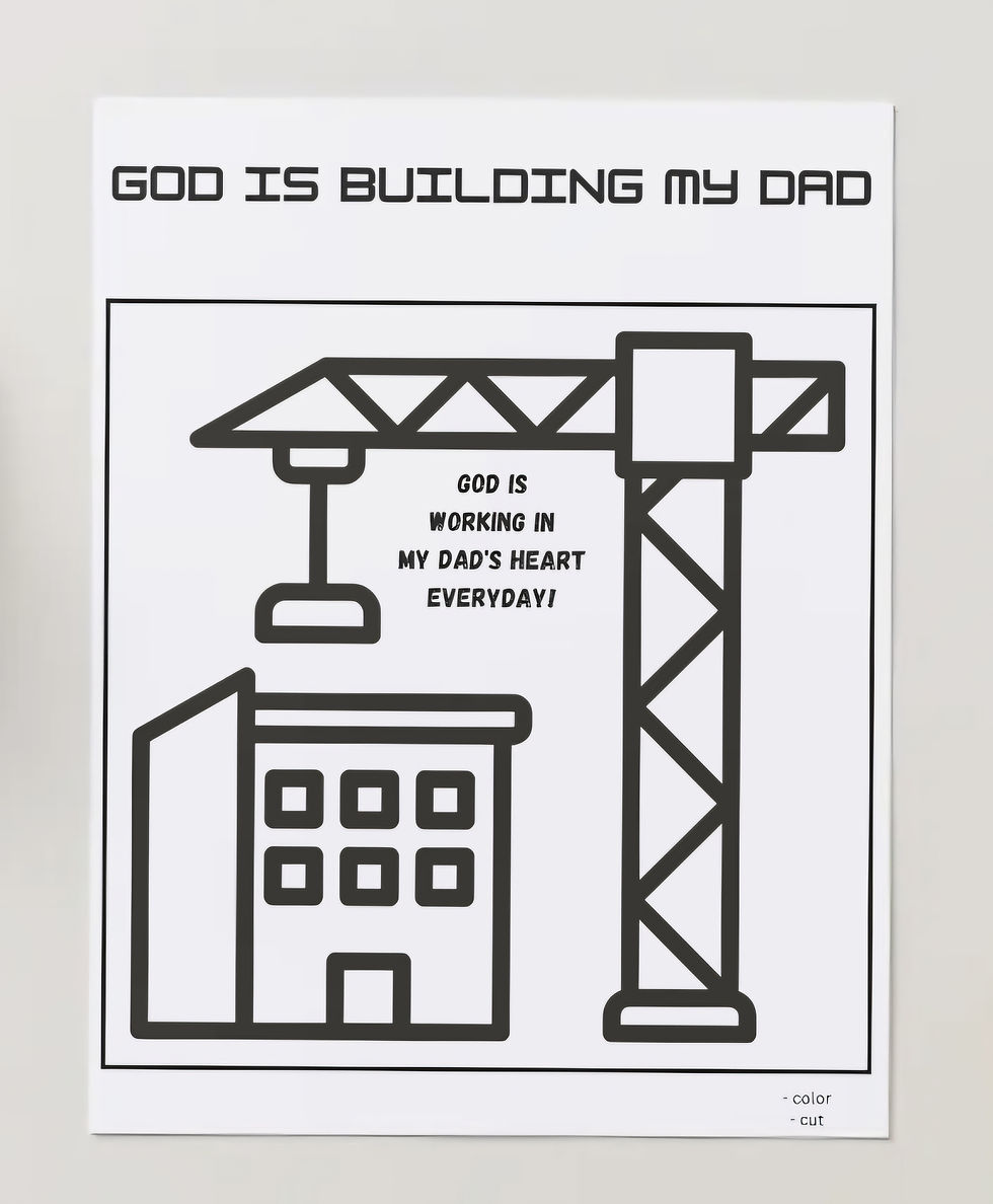 Thumbnail: God's Children Coloring Pages, God Is Building My Dad, Activity For Kids
