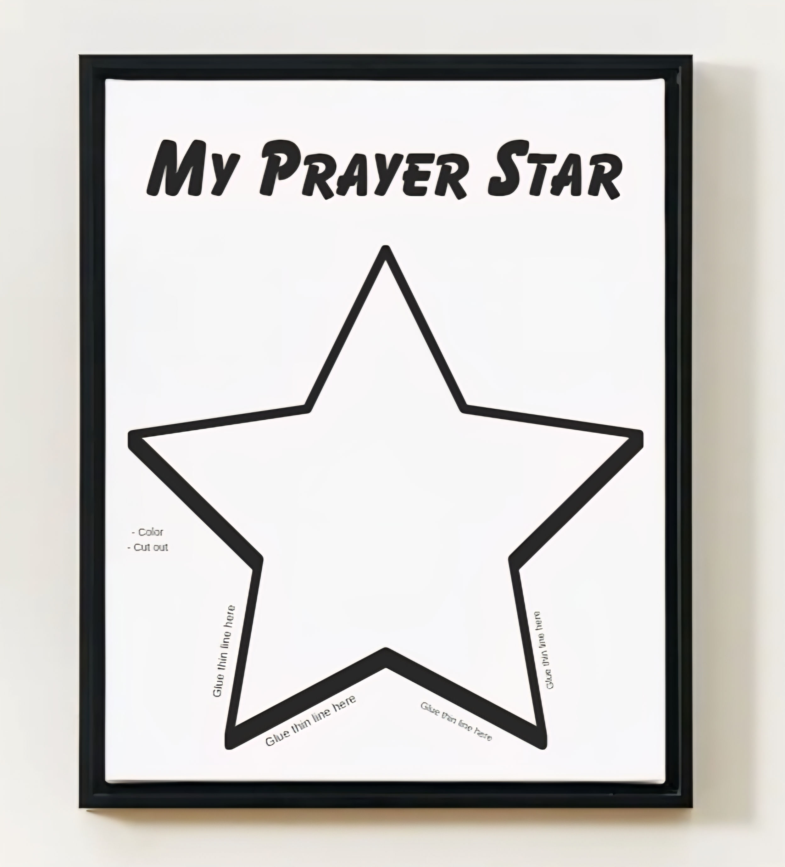 God's Children Coloring Pages, My Prayer Star, Activity For Kids