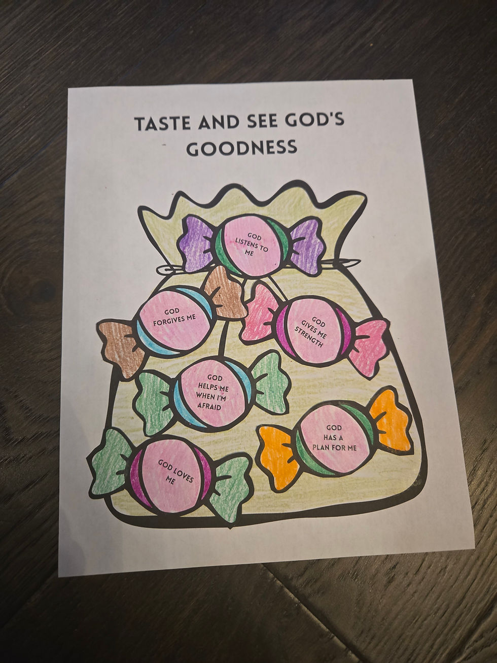 Goodness Activity God's Children Coloring Pages, Taste And See God's Goodness, Activity ...