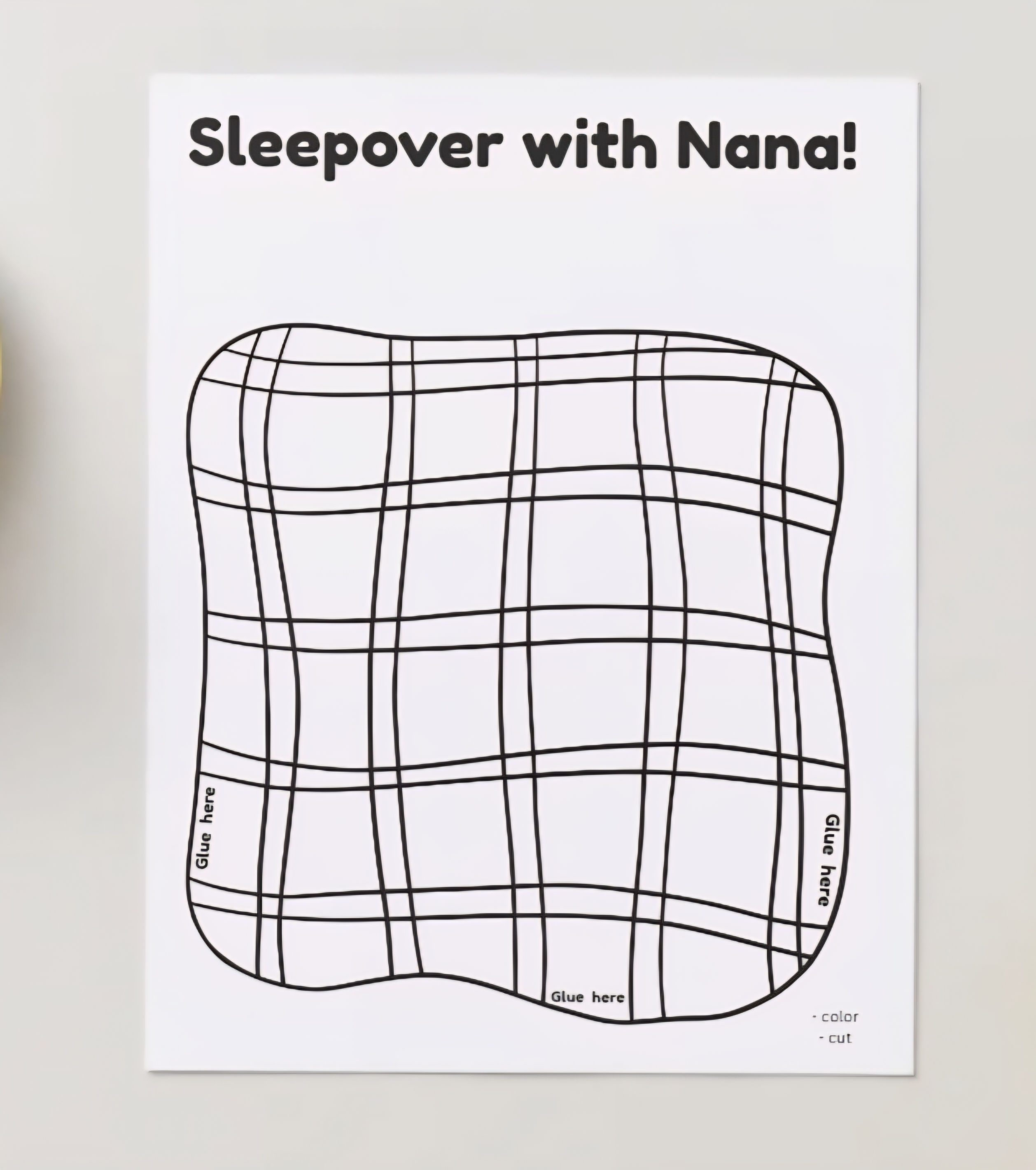 God's Children Coloring Pages, Sleepover With Nana, Activity For Kids