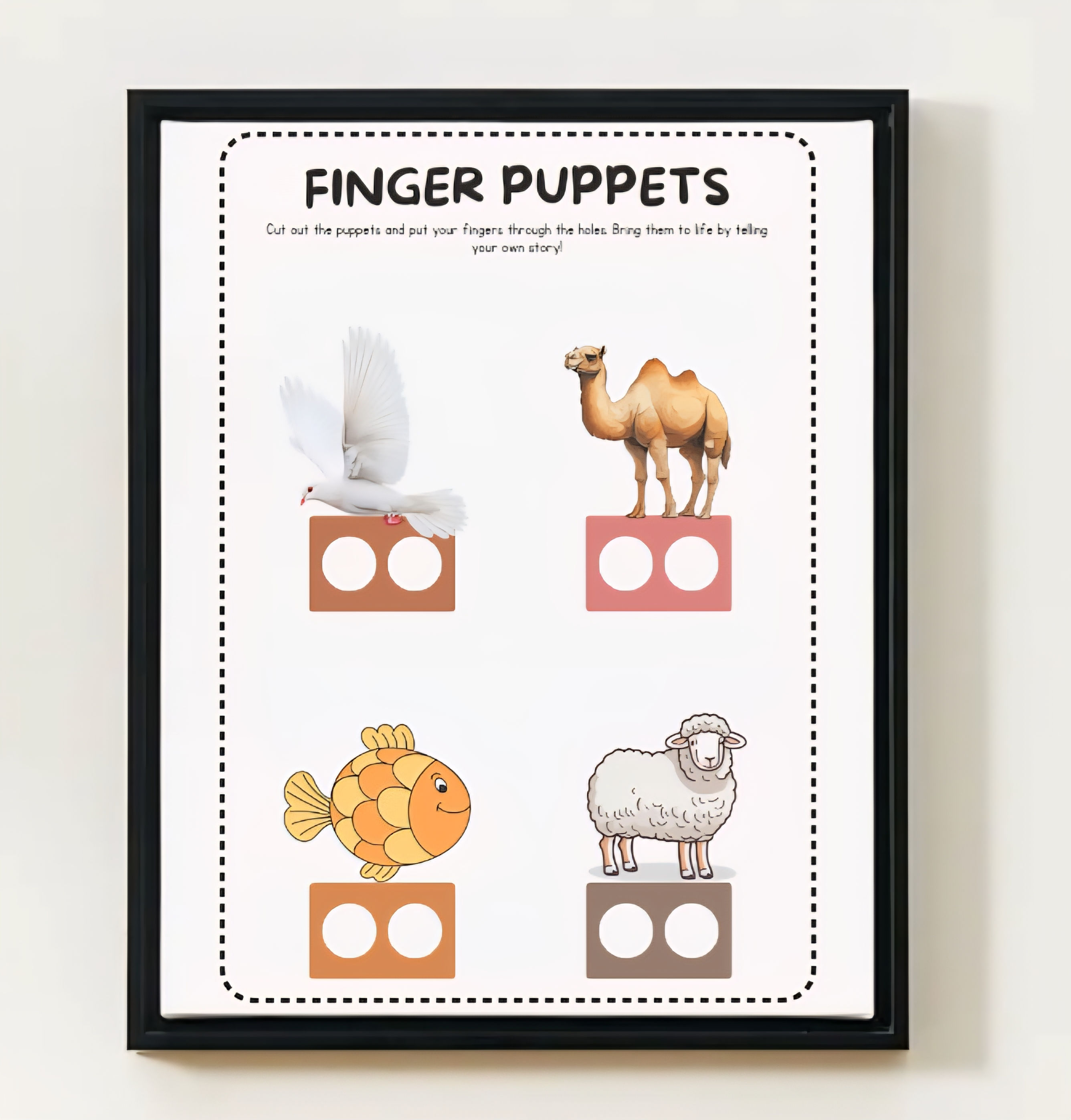 God's Children Coloring Pages, Finger Puppets, Activity For Kids