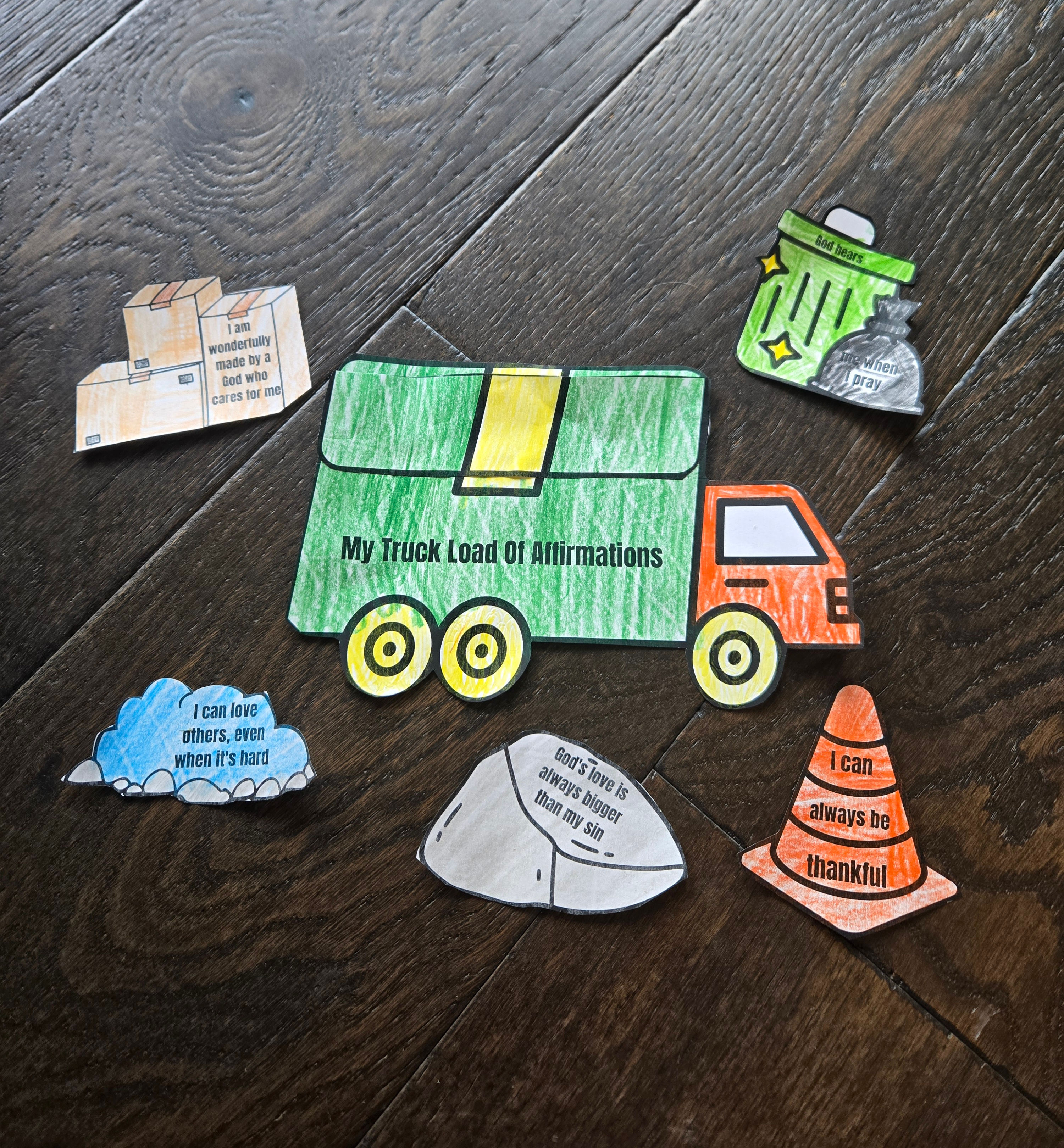 God's Children Coloring Pages, My Truck Load of Affirmations, Activity For Kids
