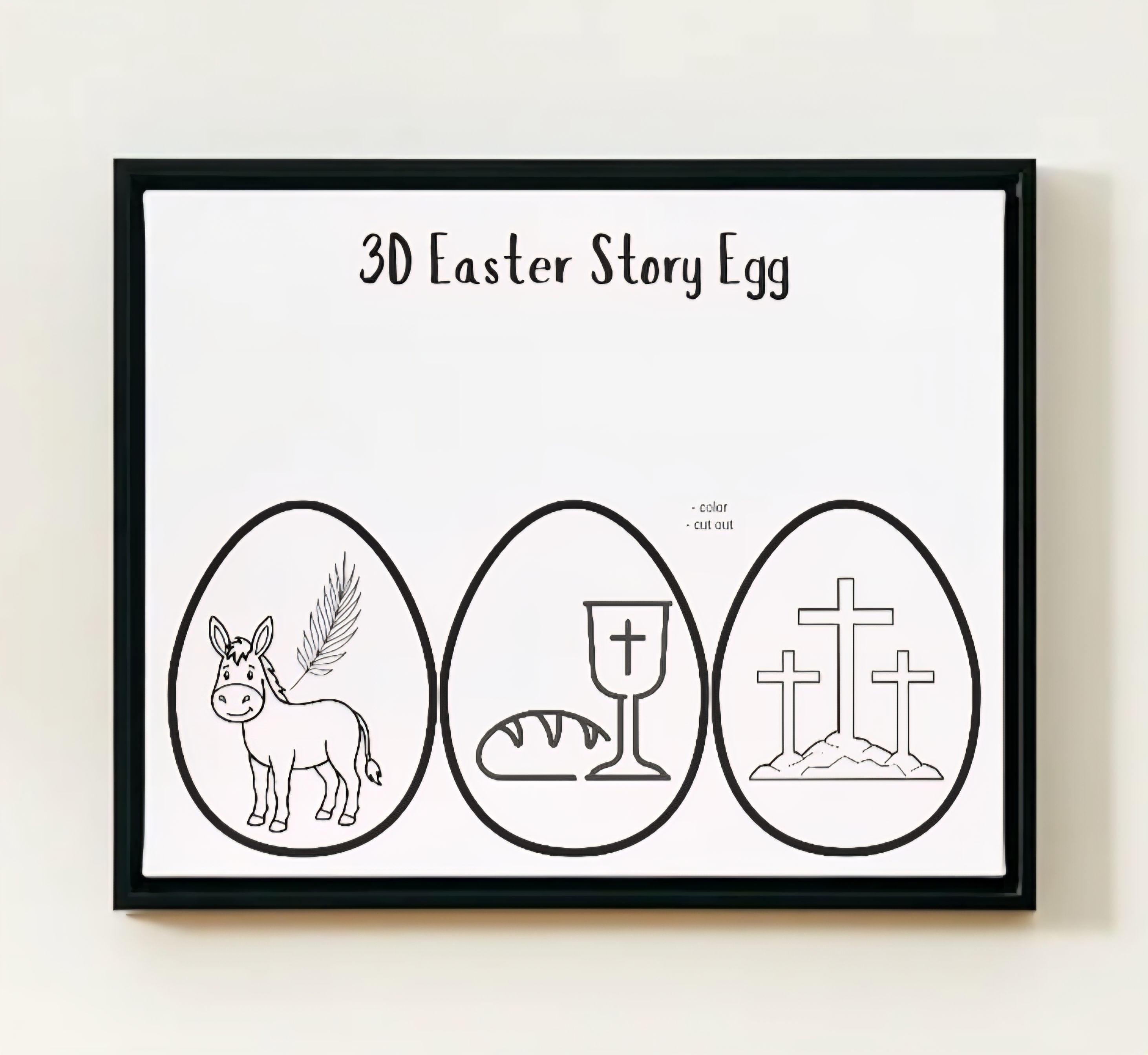 God's Children Coloring Pages, 3D Easter Story Egg, Activity For Kids