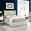 Miniatura: Cama Savanna: elegancia y confort en un diseño tapizado en tela beige.