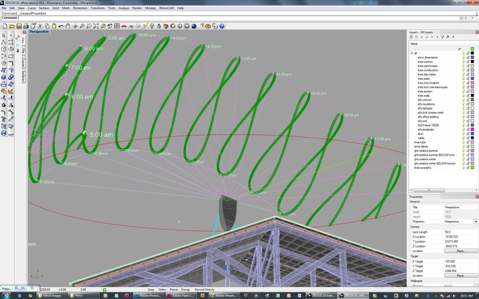 fig.0066 cannon on roof with analemma for year ~ grasshopper definition