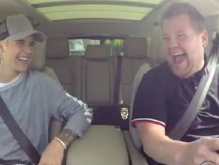 Bieber's carpool karaoke with James Corden
