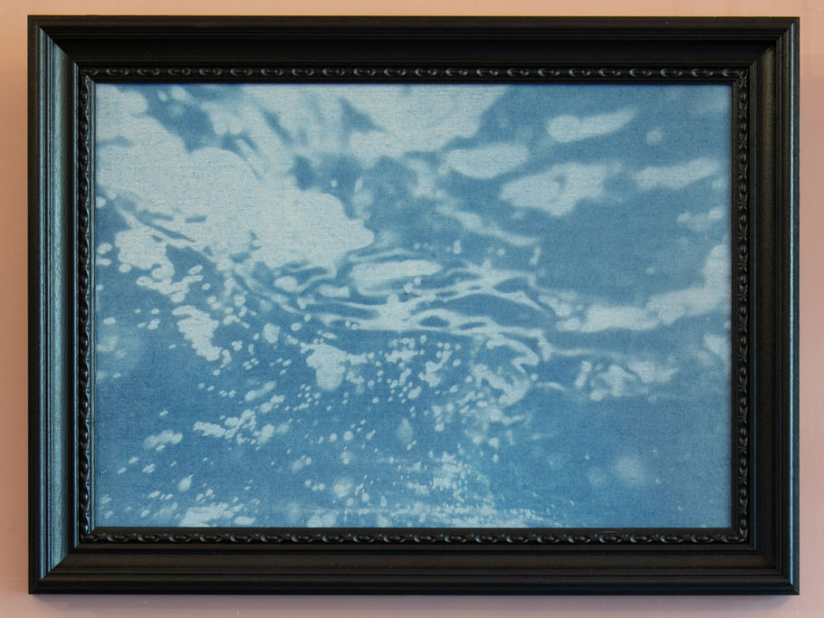 Underwater #1  (Cyanotype on canvas)
