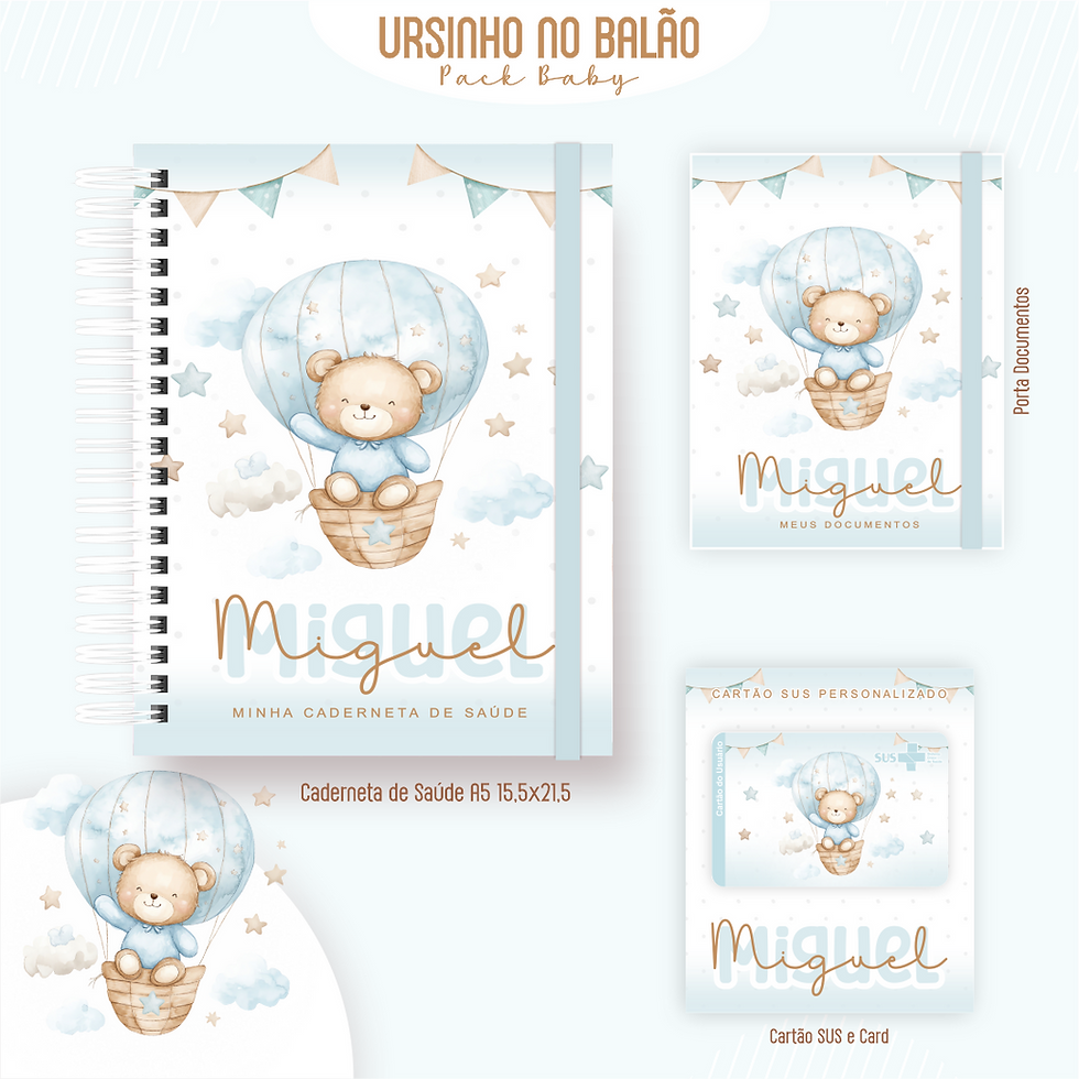 Miniatura: Kit Baby Ursinho Balão