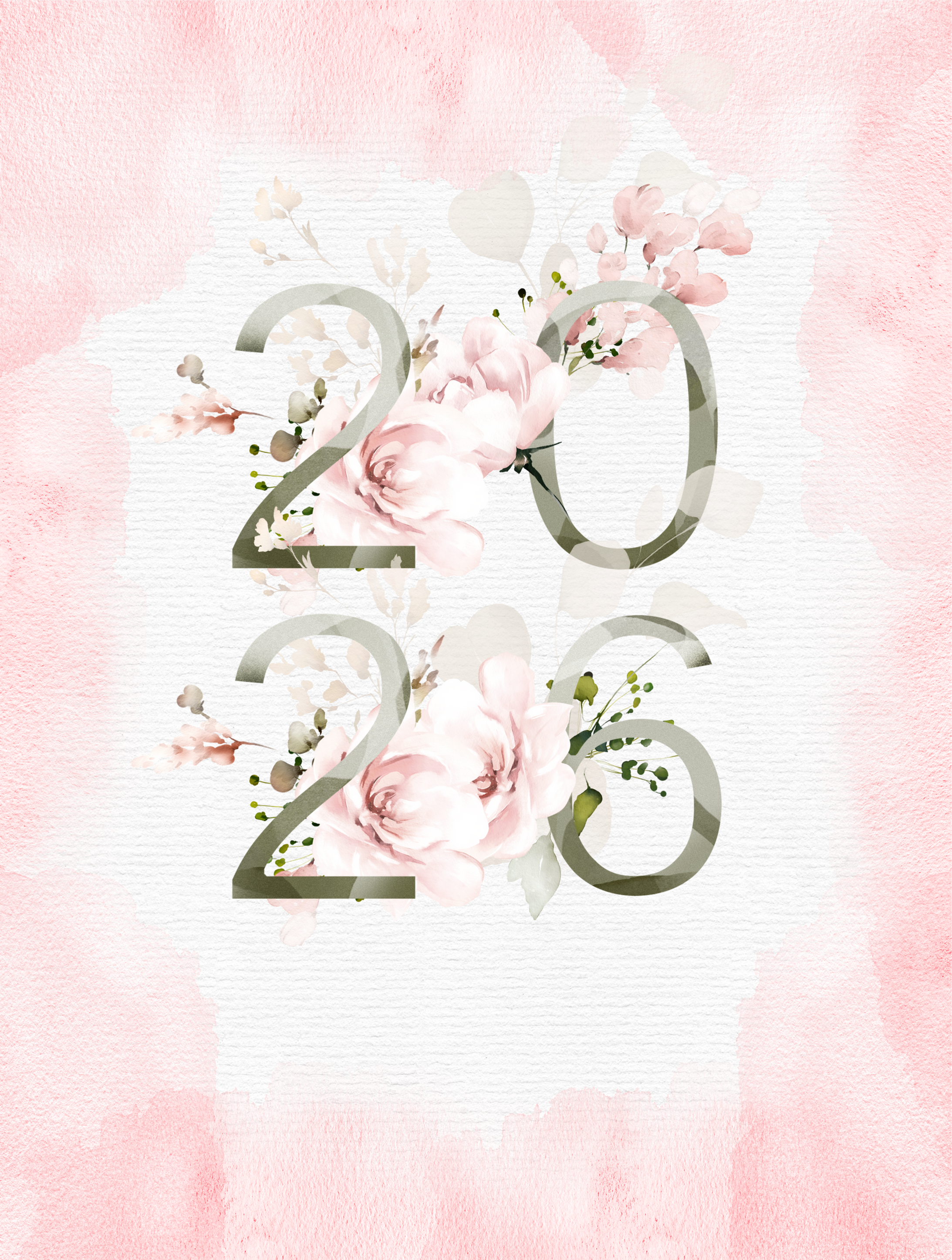 Agenda floral 2026 Pink