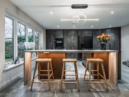 Contemporary Iron Flow & Cobra Bronze Kitchen Installation in Swanwick