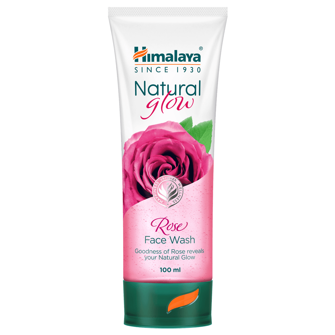HIMALAYA NATURAL GLOW ROSE FACE WASH 100ML MRP=179
