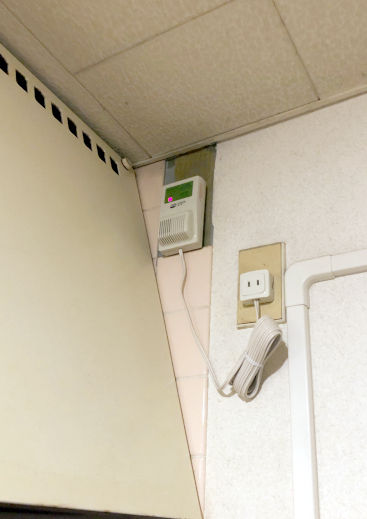 ガス漏れ警報器のテスト