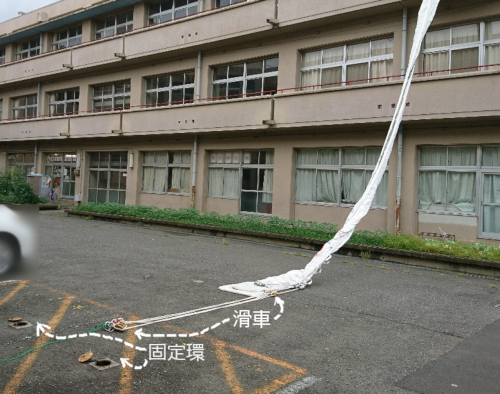 他の学校施設の斜降式救助袋