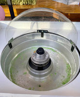 Algodão doce no carrinho