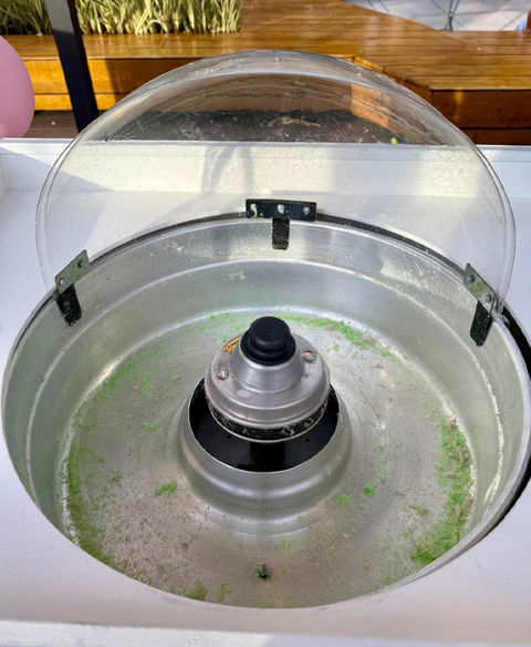 Algodão doce no carrinho