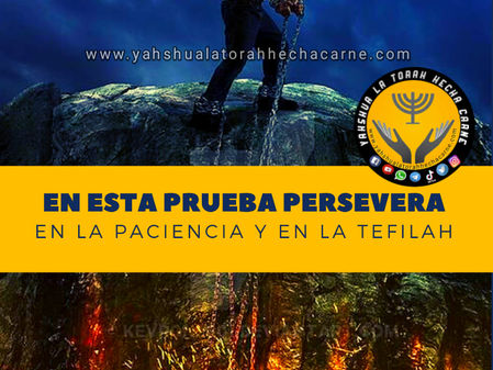 SER PACIENTES Y HACER TEFILAH /ORACION