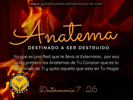 ANATEMA ANTE YAHWEH