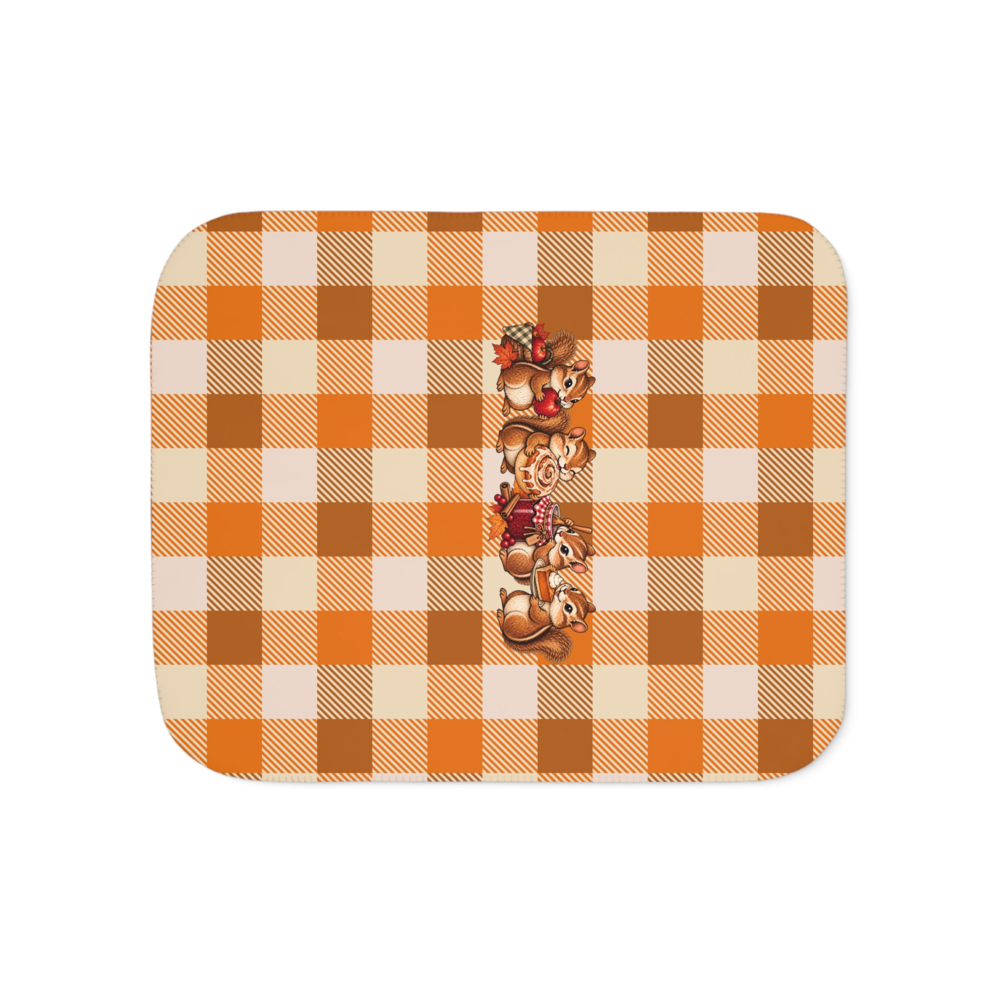 Autumn Chipmunk Sherpa Blanket