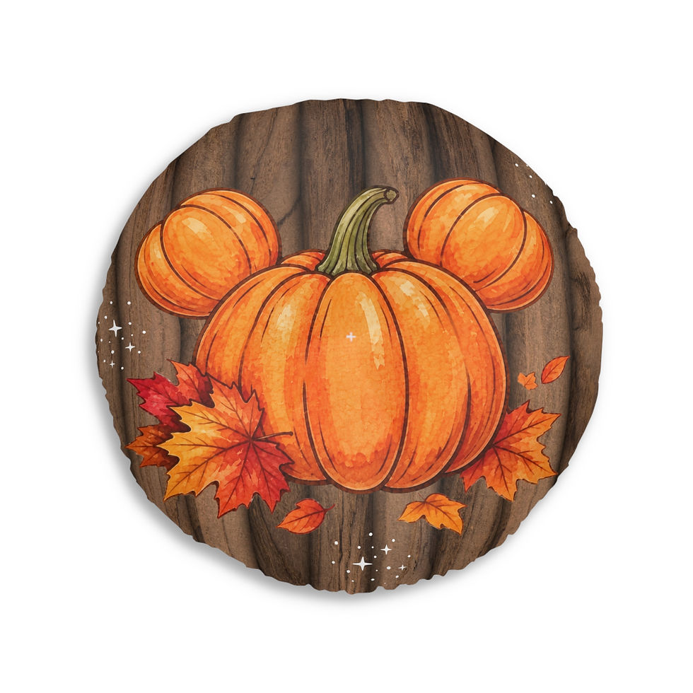 Thumbnail: Cozy Season Pumpkin Round Floor Pillow