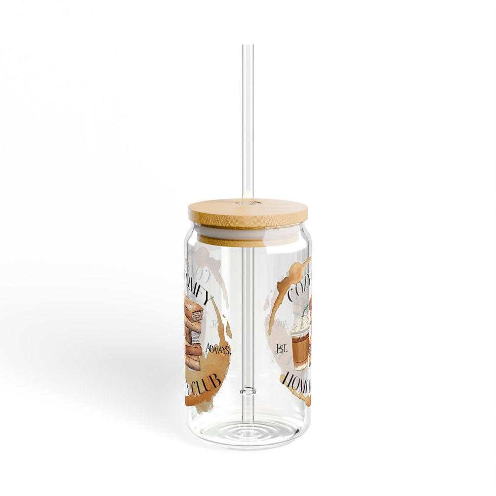 Thumbnail: Cozy & Comfy Homebody Club 16oz Glass Sipper