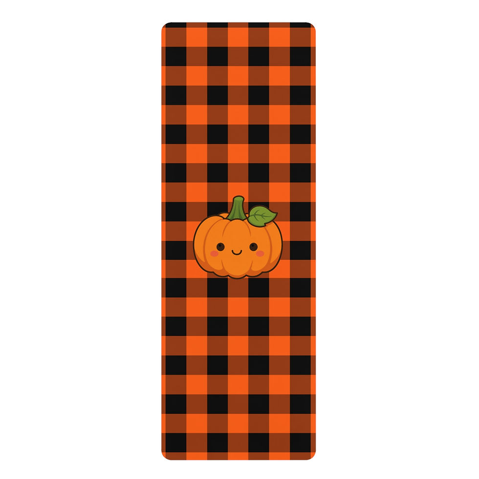 Thumbnail: Halloween Pumpkin Plaid Yoga Mat