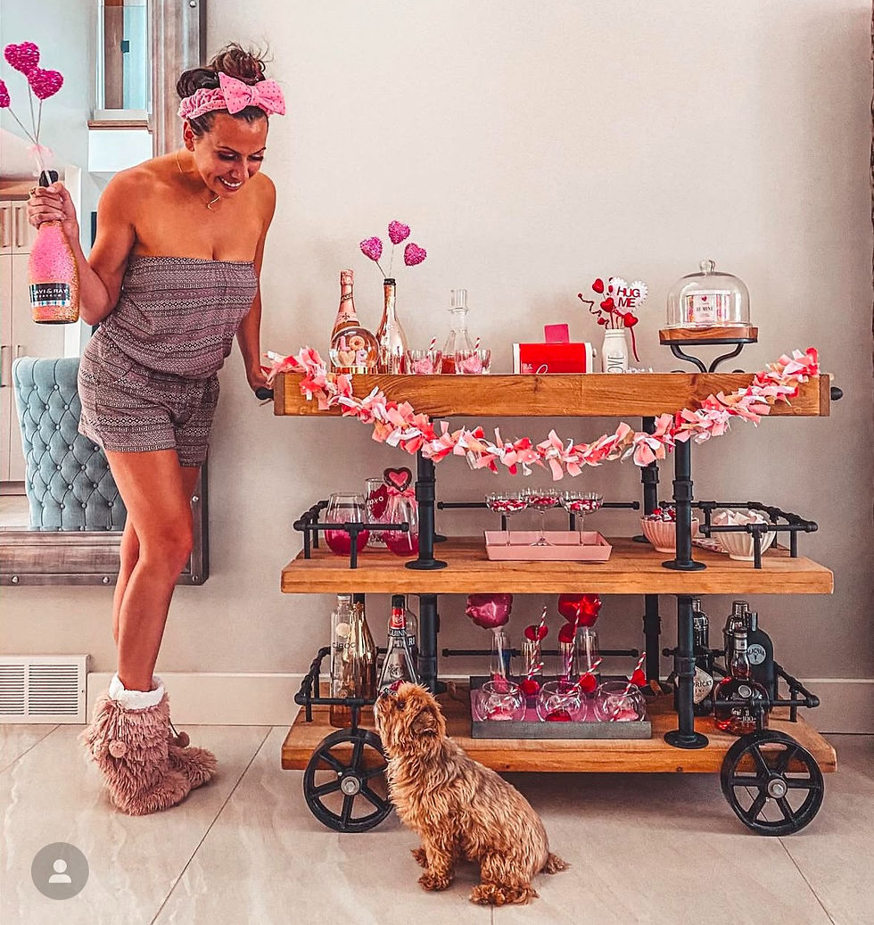 Valentine's Day tiered tray