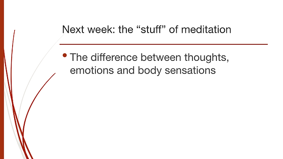 Mindfulness Class 1 Jameslowe
