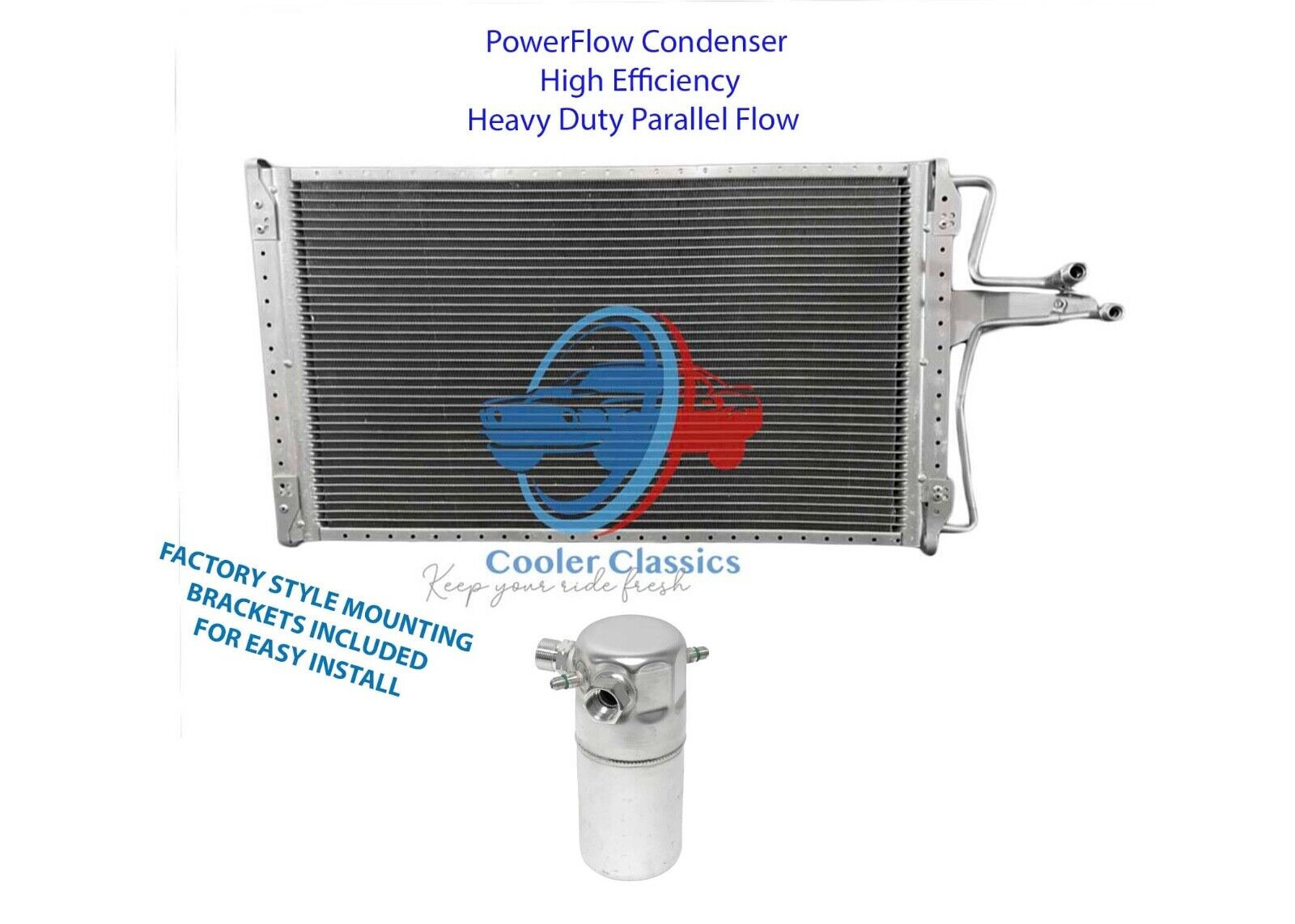 86 87 88 89 90 Cadillac Allante POWERFLOW AC Condenser & DRIER 52450541 AC1360PF