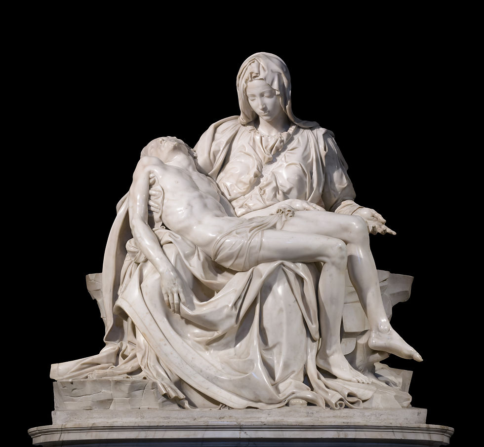 Violent death of Christ, cradled by Mary