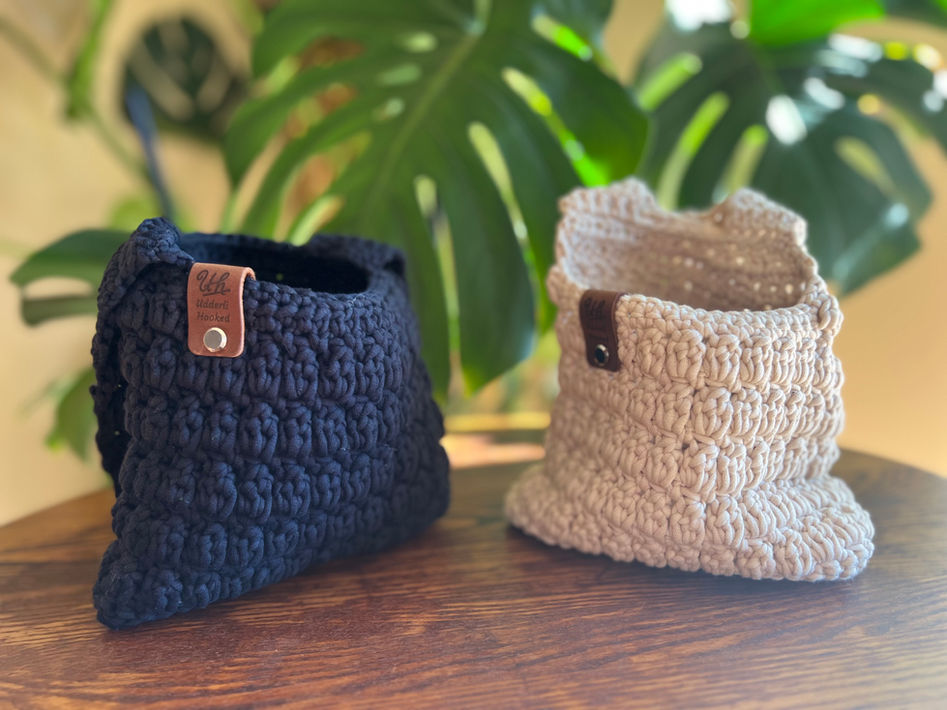 Crochet Storage Bags with Handle
