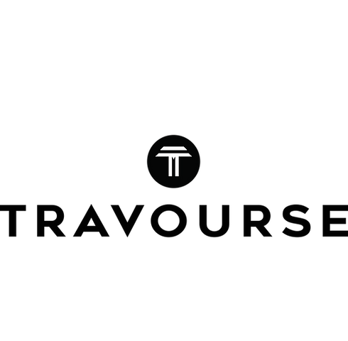 Logo beserta tulisan Travourse | Barbershop Bandung