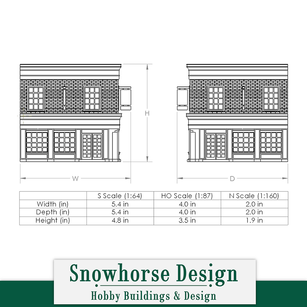 Thumbnail: Corner Building Set (Unpainted) | Main Street Collection (S/HO/N Scales)