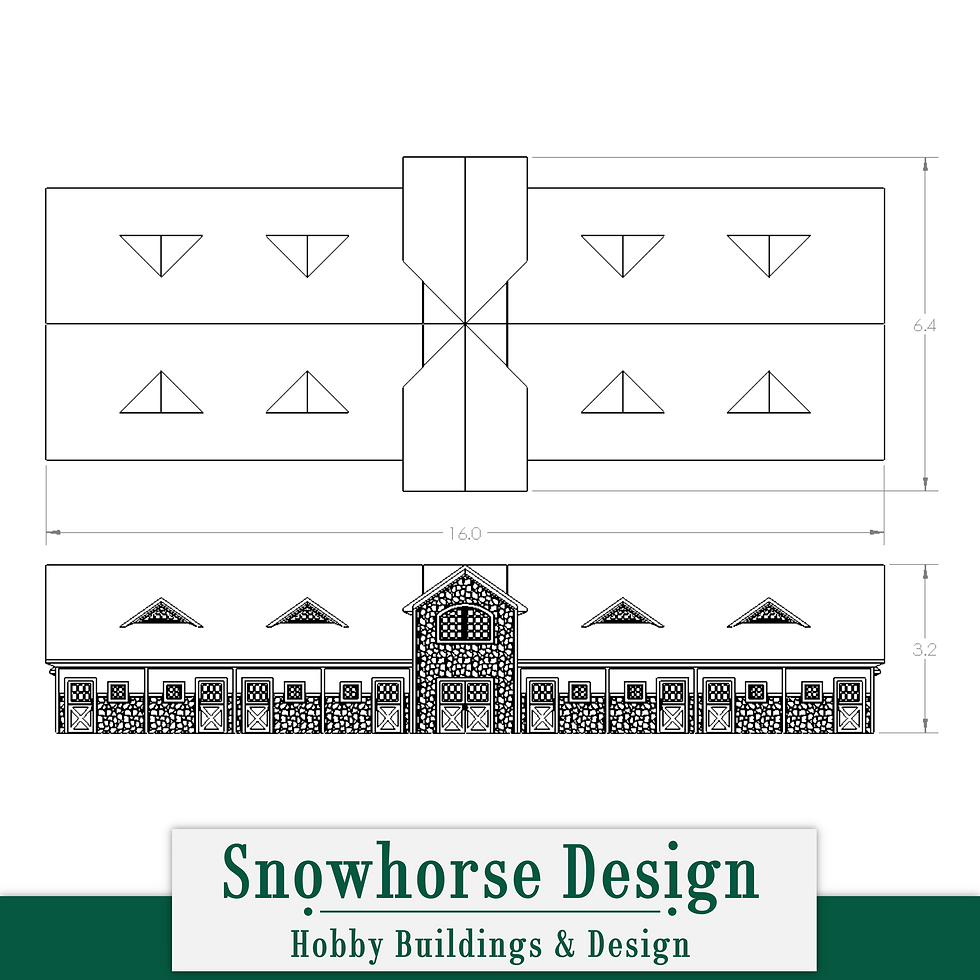 Thumbnail: Country Stable with 2-Piece Expansion | Countryside Collection (HO Scale 1:87)