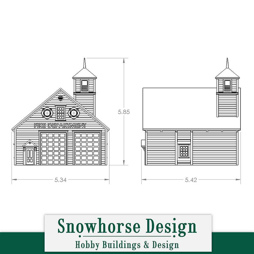 Thumbnail: Fire Station (Unpainted) | Shoreline (HO Scale)