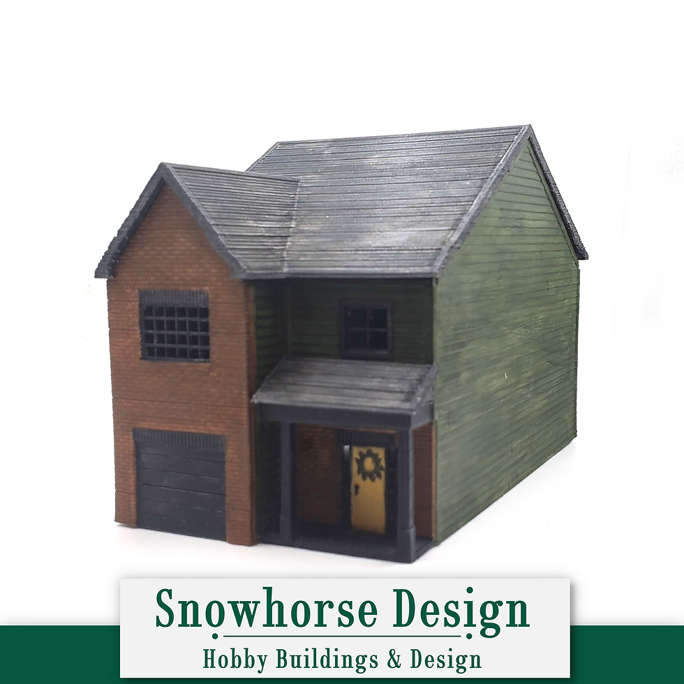 Brick Townhome (HO Scale 1:87)