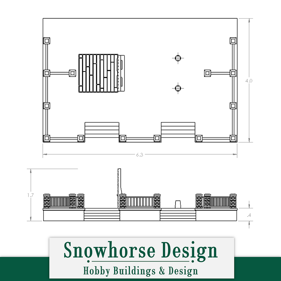 Thumbnail: Train Station with Platform (Unpainted) | Countryside (HO Scale)