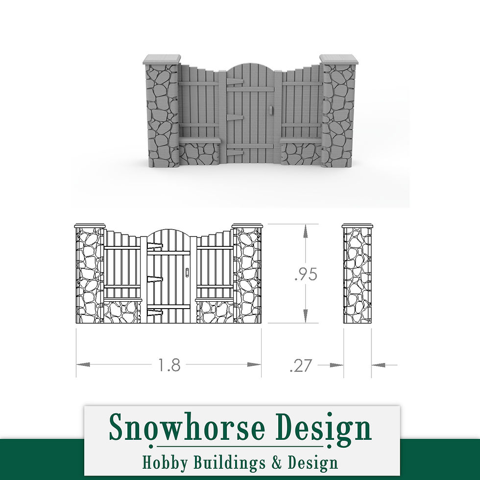 Thumbnail: Stone & Wood Wall – Add-on Pack (Unpainted) | Accessory (HO Scale)