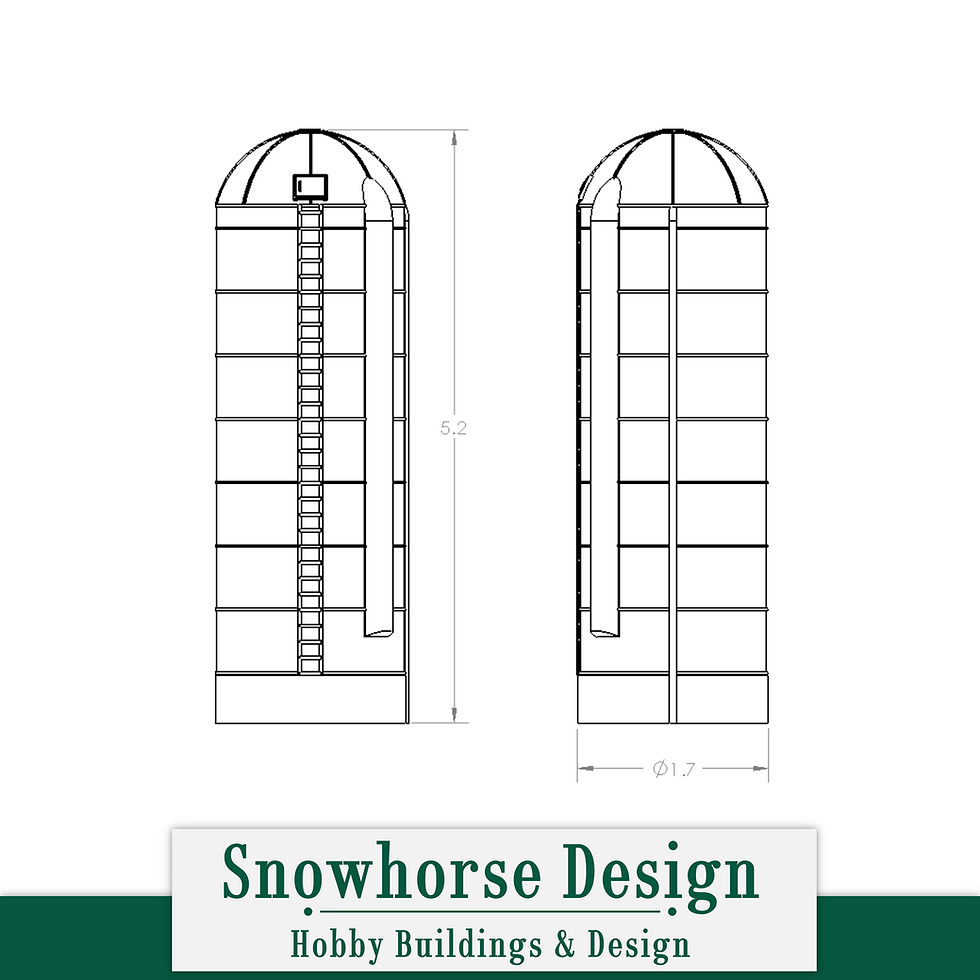 Thumbnail: Barn & Silo Set (Unpainted) | Countryside (HO Scale)