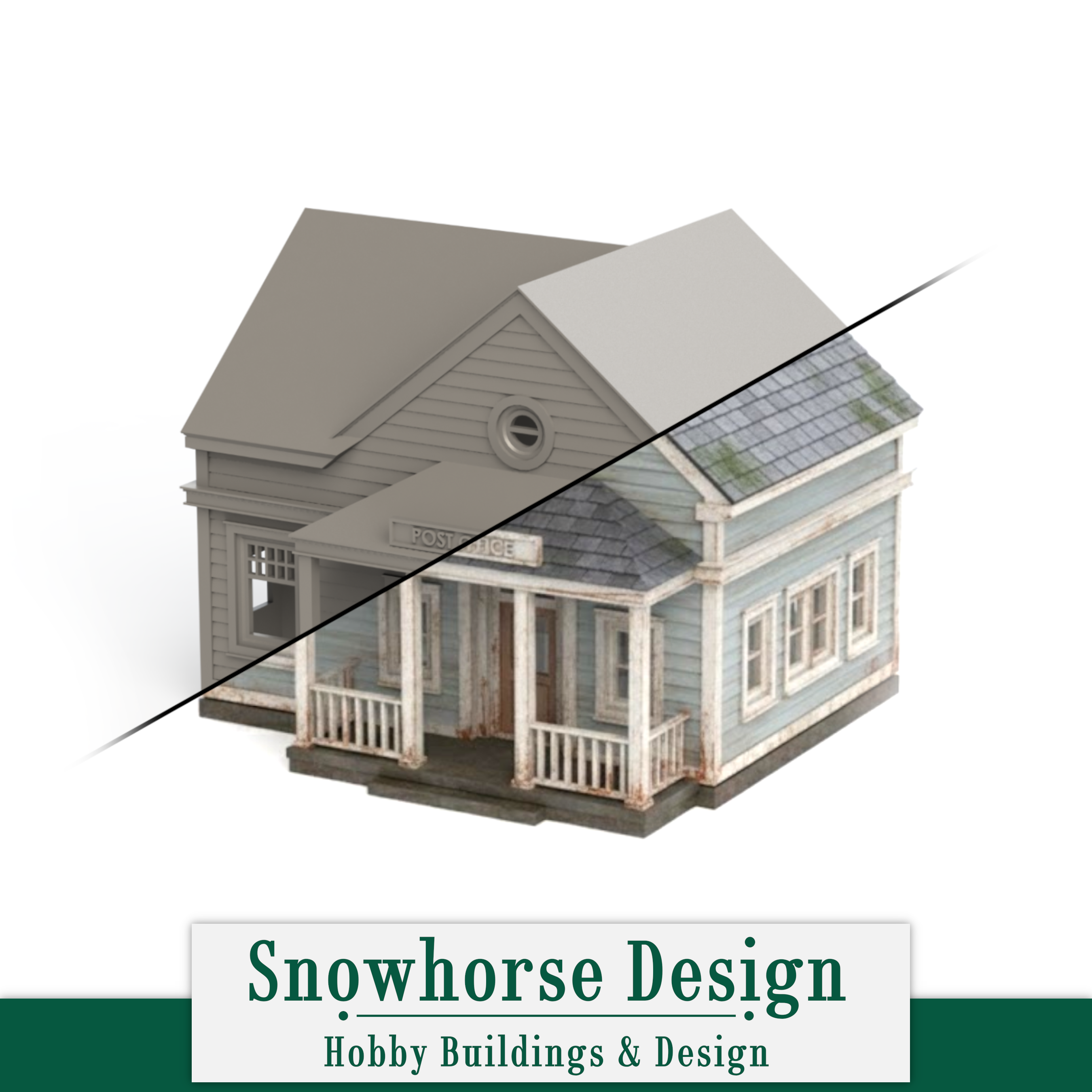 Post Office (Unpainted) | Shoreline Collection (HO Scale 1:87)