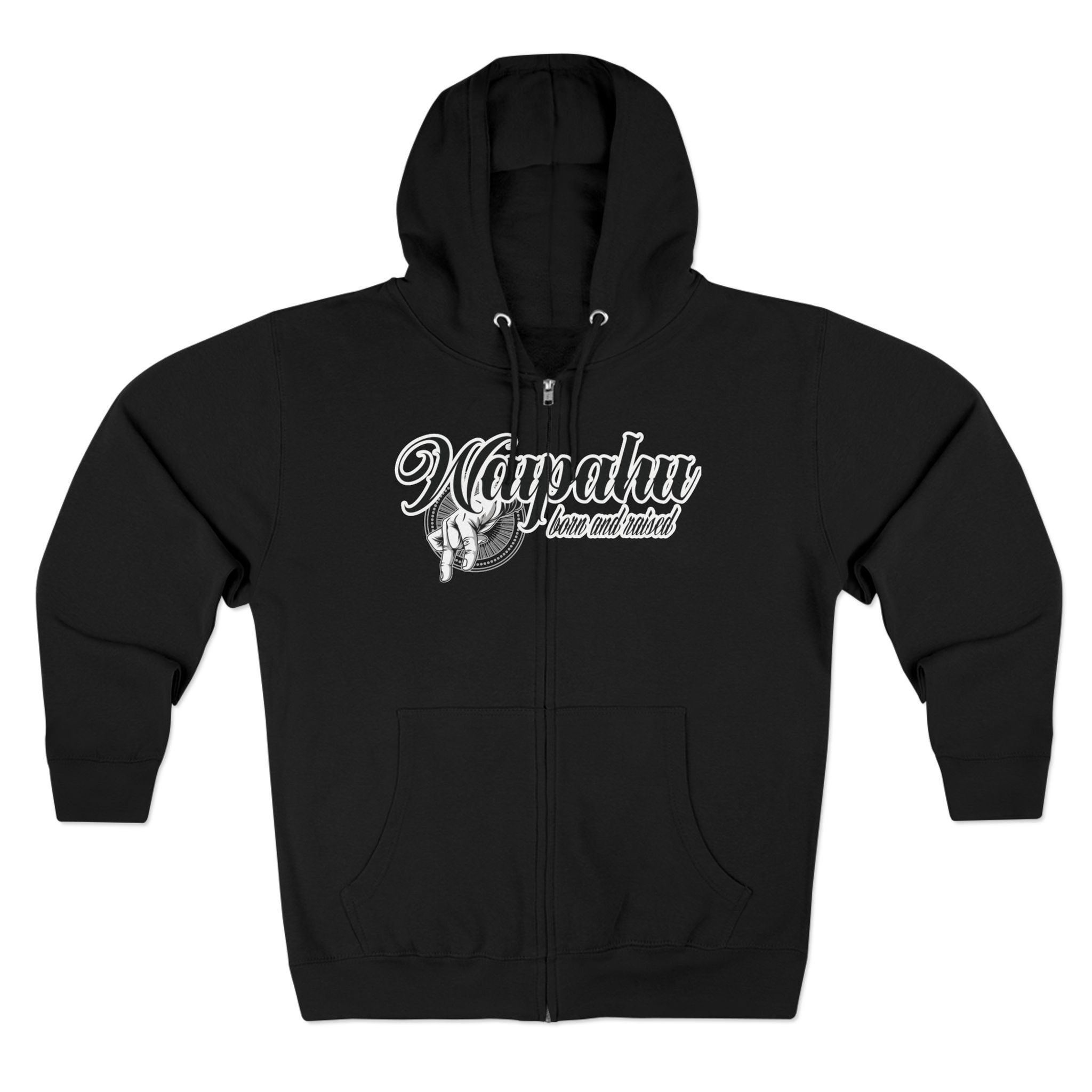 Waipahu Born and Raised, Stay Down Unisex Zip Hoodie