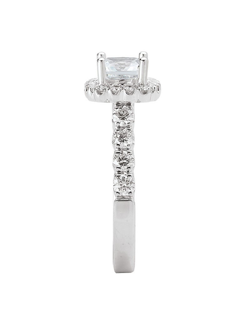 Thumbnail: Romance Halo Semi-Mount Diamond Ring 18k