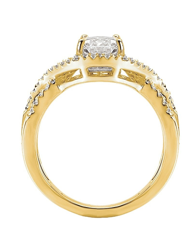 Thumbnail: Romance Twisted Shank Semi-Mount Ring 18k