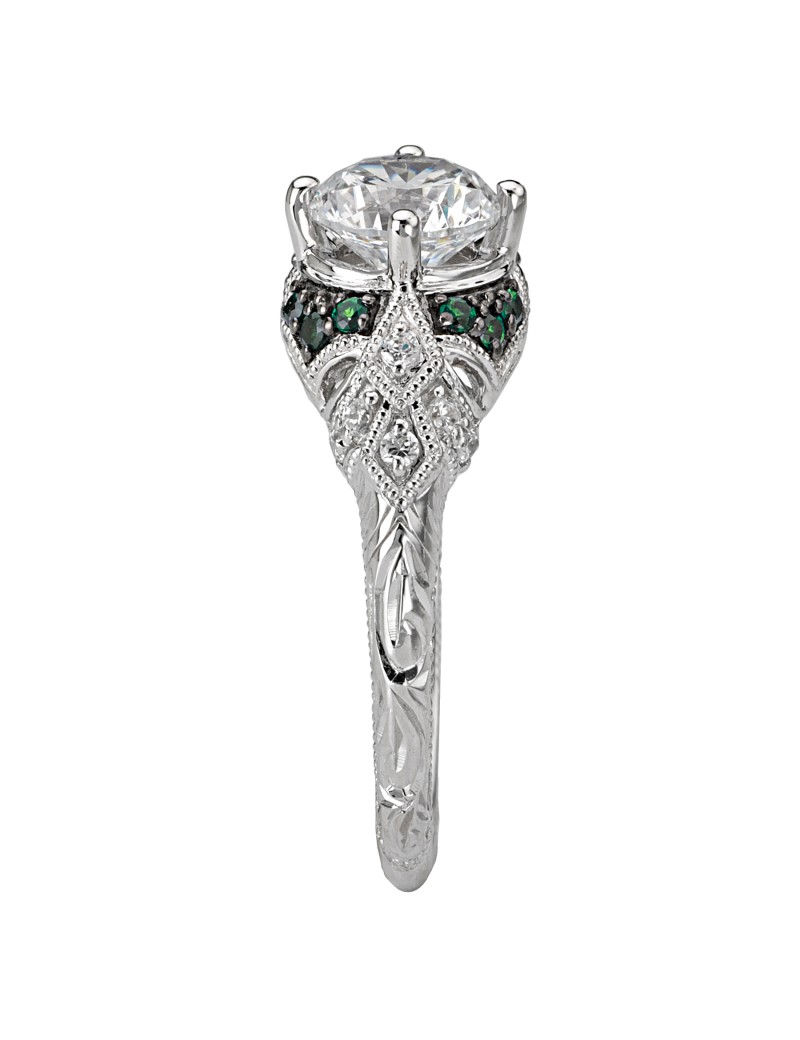 Thumbnail: Round Halo of Tsavorite Diam 18k