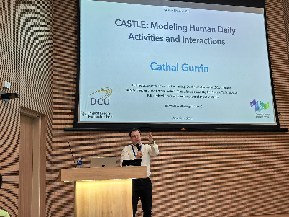 CASTLE: Modeling Human Daily Activities and Interactions - Prof Cathal Gurrin (Dublin City Univ)