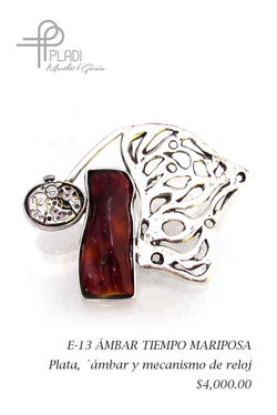 E-13 ÁMBAR TIEMPO MARIPOSA
