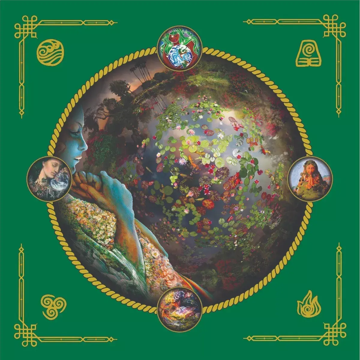 Mandala Mâe Terra Em Veludo