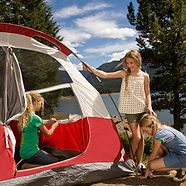 kids in tent